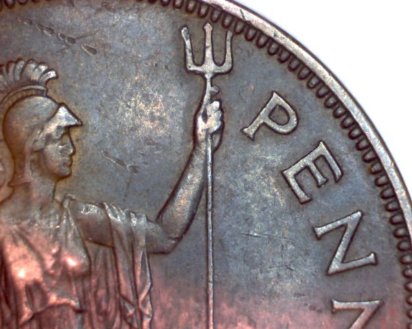 Great-Britain-1938-One-Penny-Grade-Question...