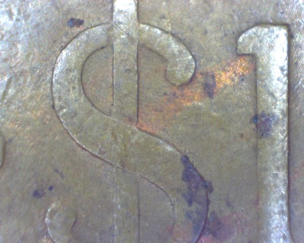 1993-$1-Ringgit-Malaysian-Coin-With-Lathe-Lines...