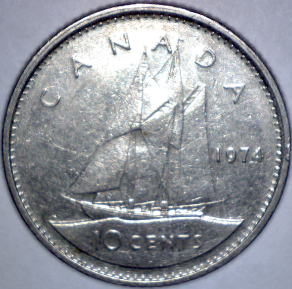 1974-Dime-With-Dot-Over-Designers-Initial-On-Reverse.
