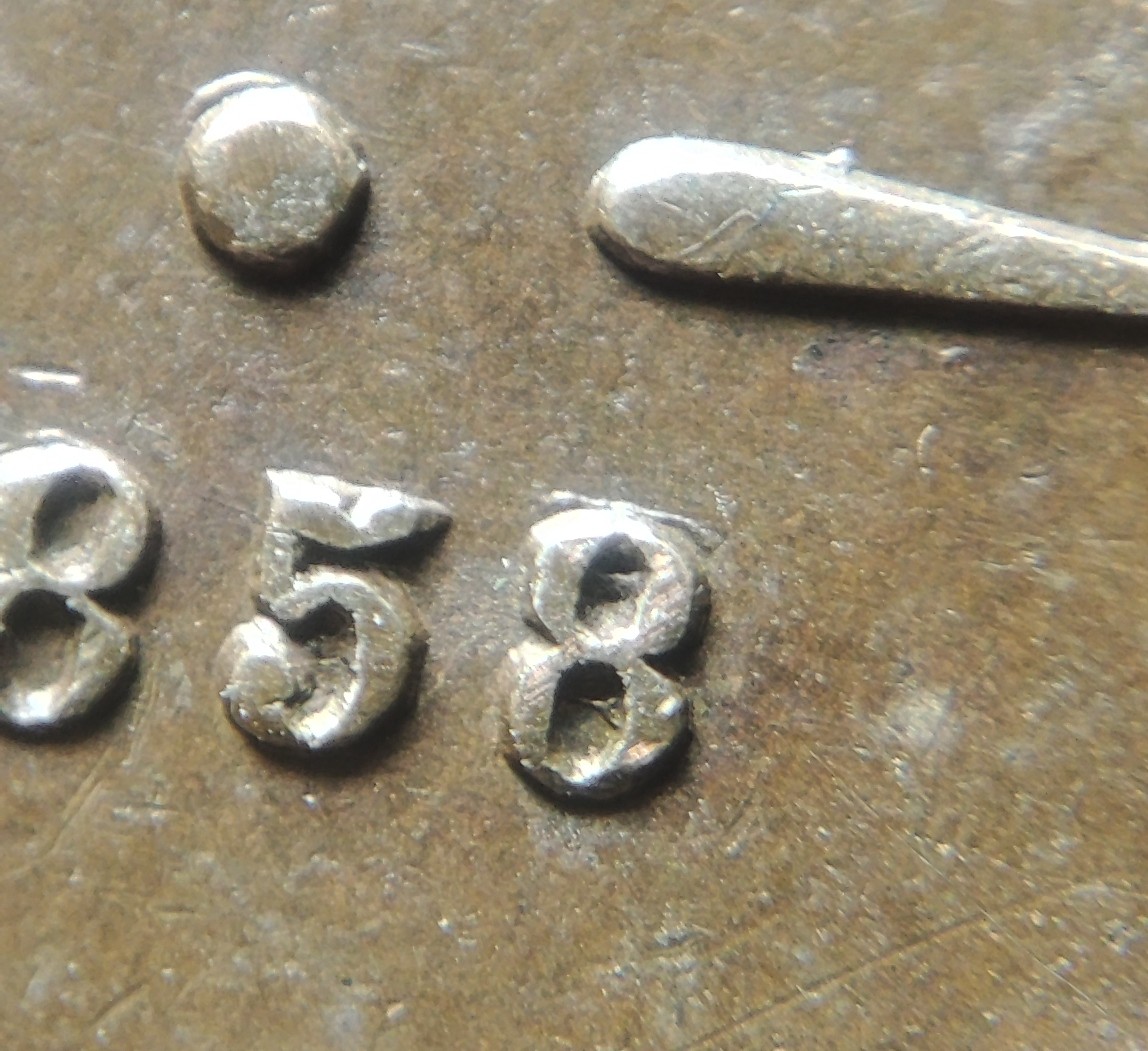 1/2-Öre-1858/7-Sweden---Overdate-8/7