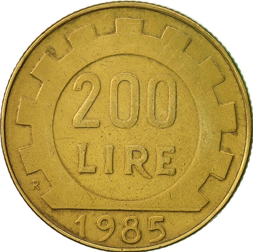 Italy-200-Lire-1985-Machine-Doubling?