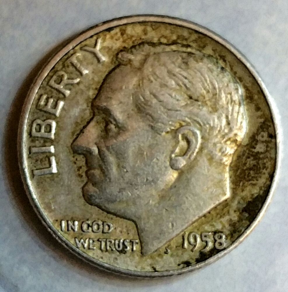 1958-Dime-Error-In-Initials,-J3,-No-Js?
