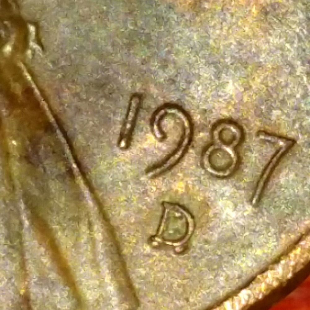 1987-D-Penny,-Mintmark?