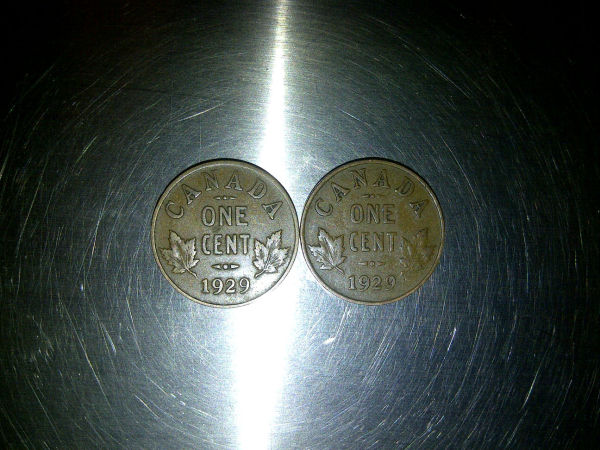 1929-Canadian-Cents-High-And-Low-9-Varieties---Question