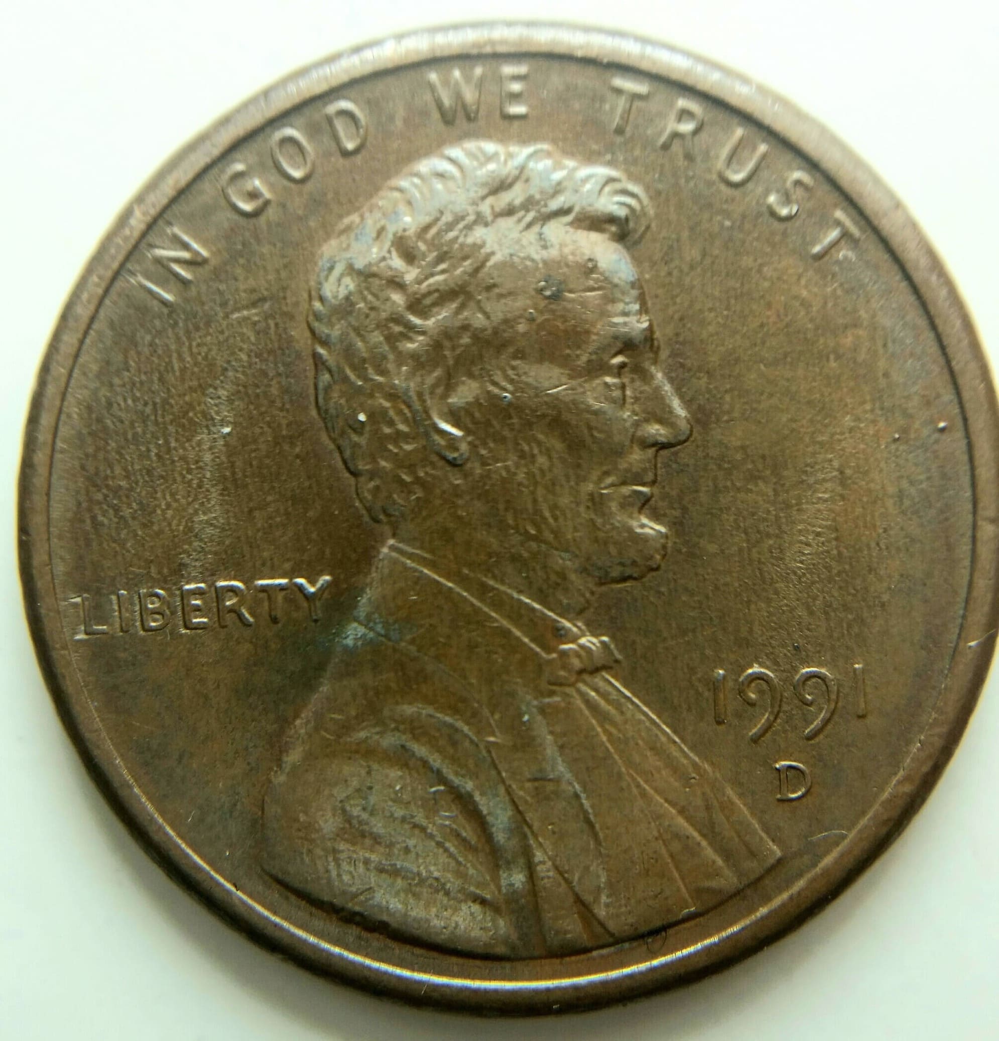 Penny-1991-D-DD-Liberty-And-In