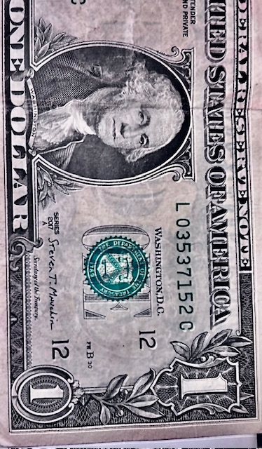 Series-2017-A-1$-Billl-With-Apparent-Wet-Ink-Transfer-Of-Reverse-On-The-Front