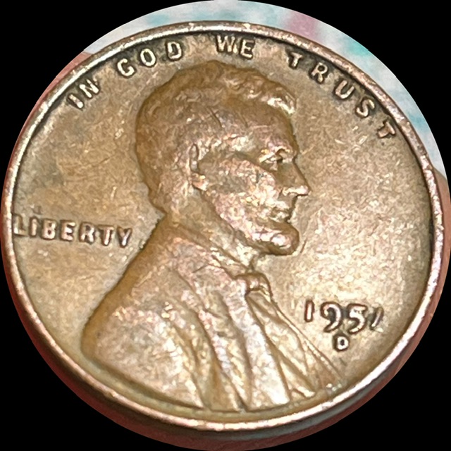 1951-D-Wheat-Penny-With-Weird-Crooked-Digit