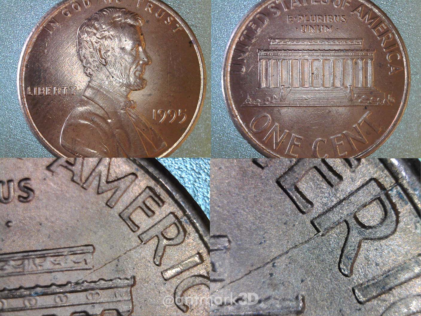 1995-Lincoln-Cent-Die-Break-On-