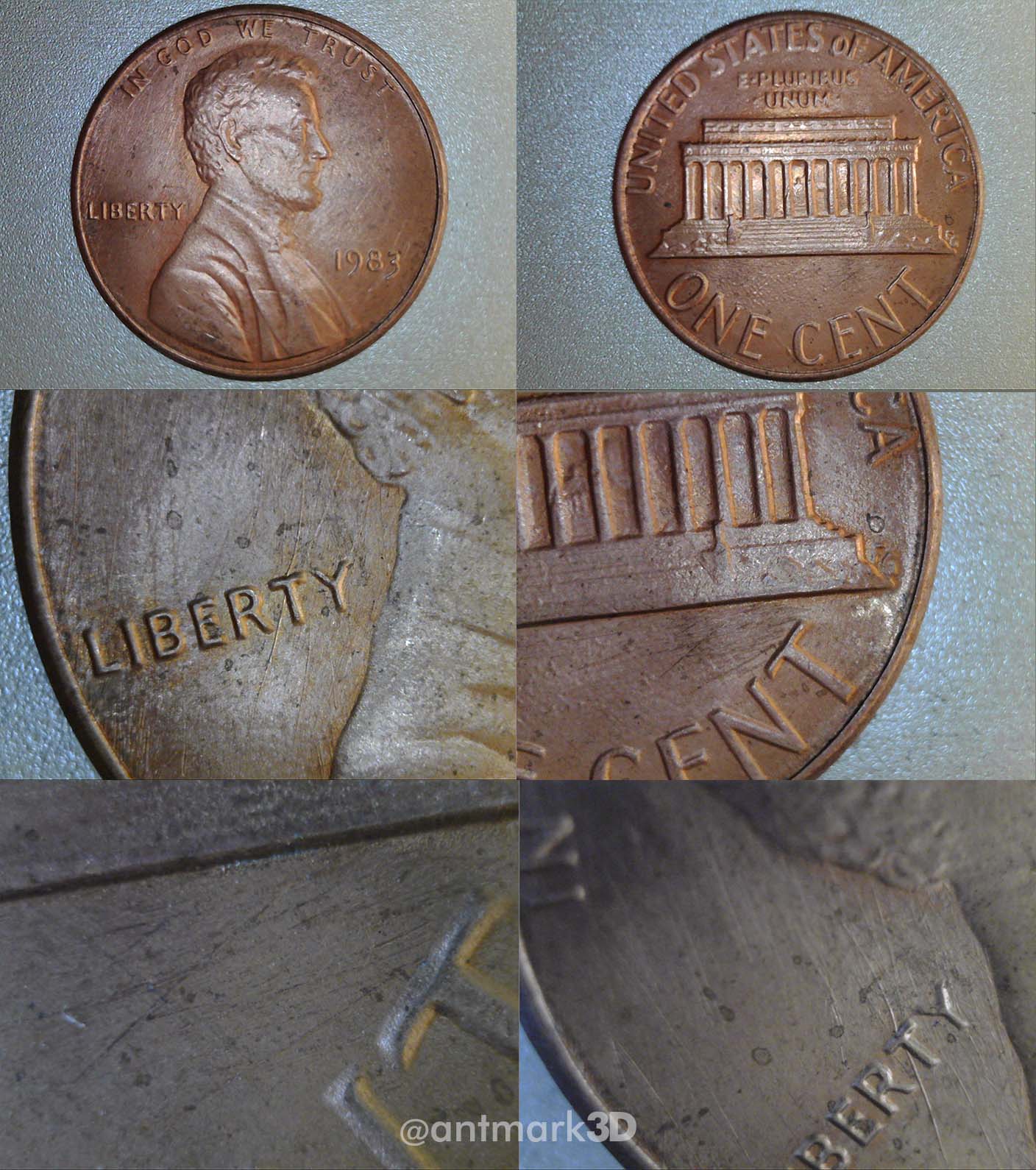 1983-Lincoln-Cent-With-Scratch-Or-Something-Else?