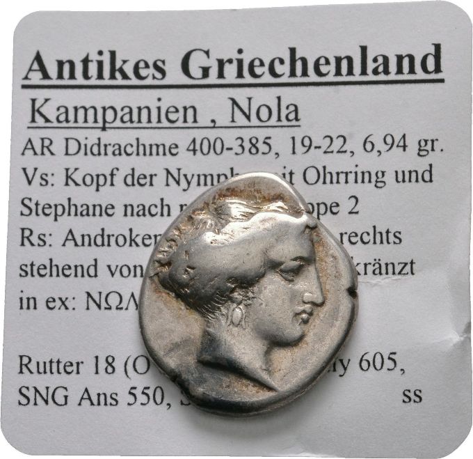 Didrachm-From-Campania-,-Italy,-Nola