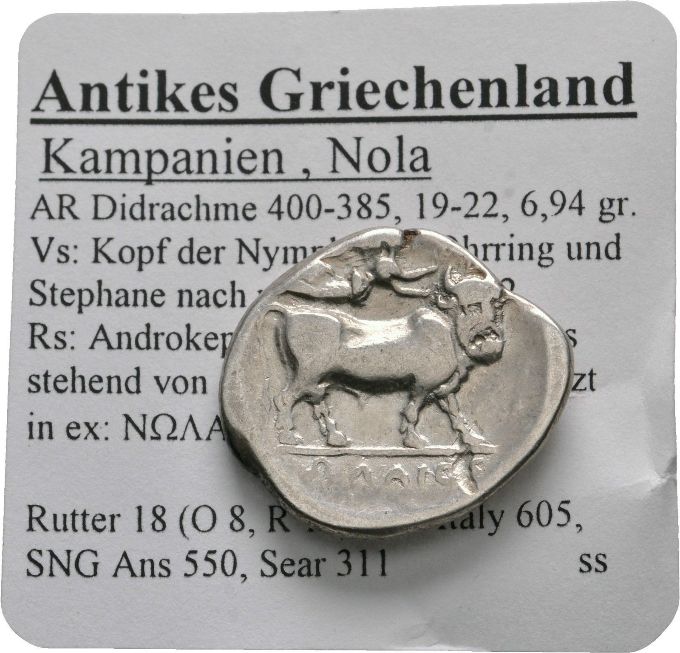 Didrachm-From-Campania-,-Italy,-Nola