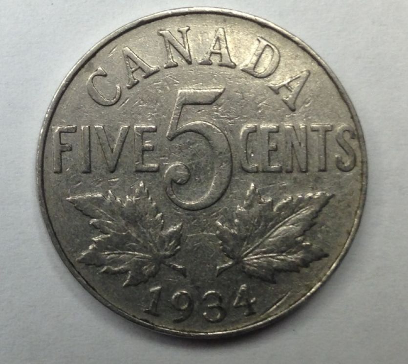 Thanks-Wal-Mart!-1934-George-V-5-Cents