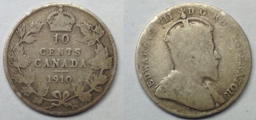 Canada-10-Cents-1910,-1918,-1919-Grading