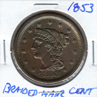 1853-Braided-Hair-Large-Cent---Grade?