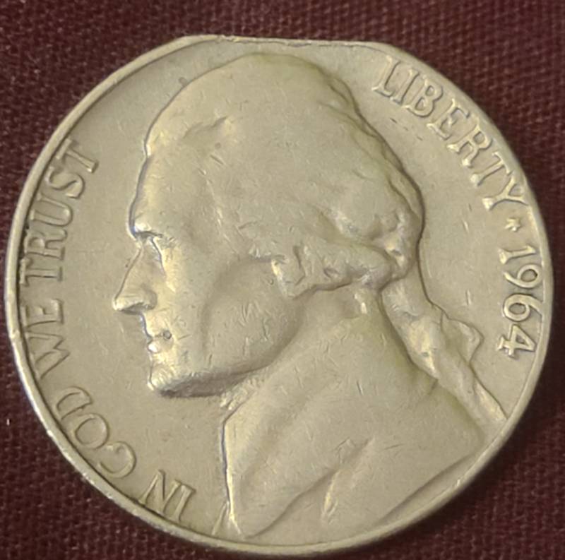 1964-D-Nickel-Clipped-Planchet-Error