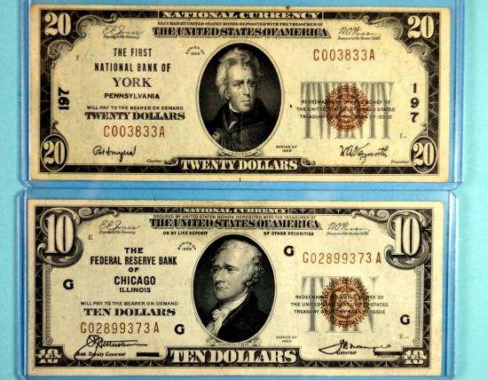 1929-$10-National-Bank-Note----Clifton-Forge,-VA