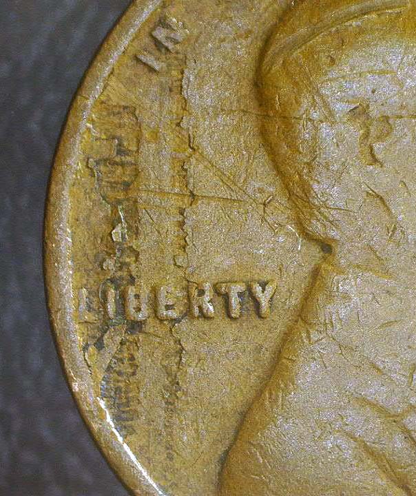 1918-Lincoln-Wheat-Cent-Obverse-Lamination-At-Liberty