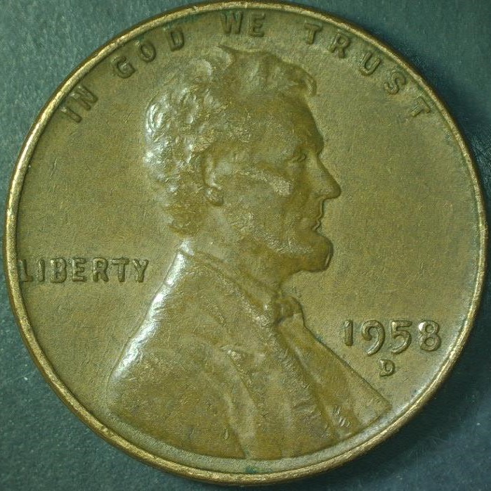 1958-D-LWC-Doubling-On-Lincolns-Mouth-Caused-By-Worn-Die?