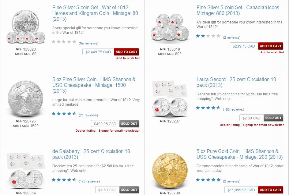 Fine-Silver-5-Coin-Set---War-Of-1812-Heroes-And-Kilogram-Coi