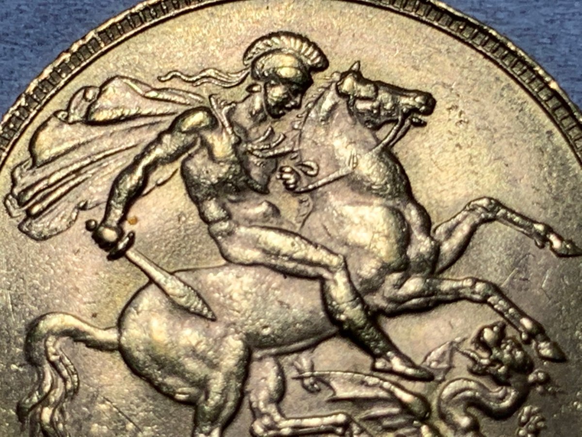 1905-Great-Britain-Gold-Sovereign-Edward-VII-#805