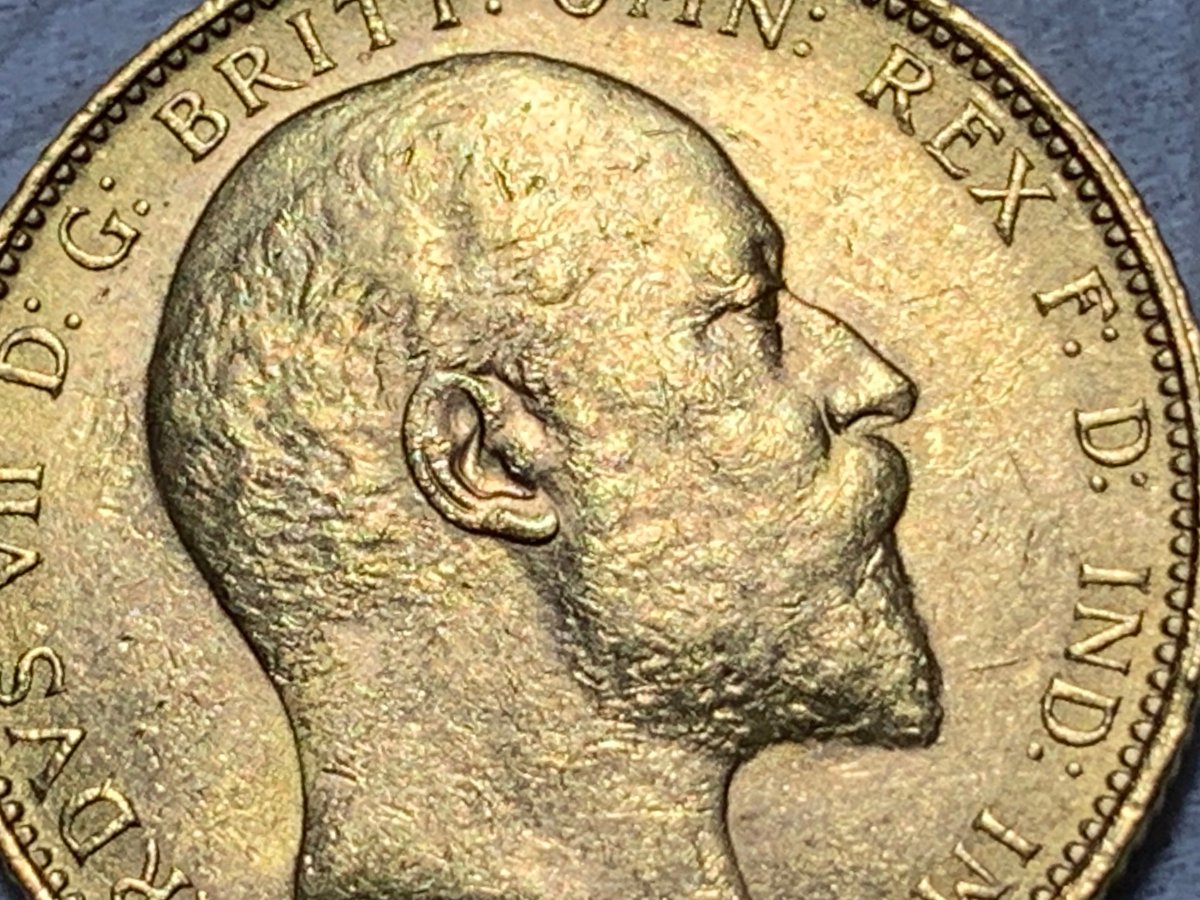 1905-Great-Britain-Gold-Sovereign-Edward-VII-#805