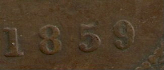 1859-Cent:--Dp-N9-#5?