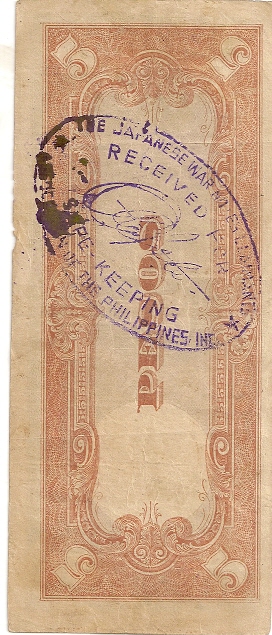 Japanese-Occupied-Philippines-5-Peso-With-Ink-Stamp