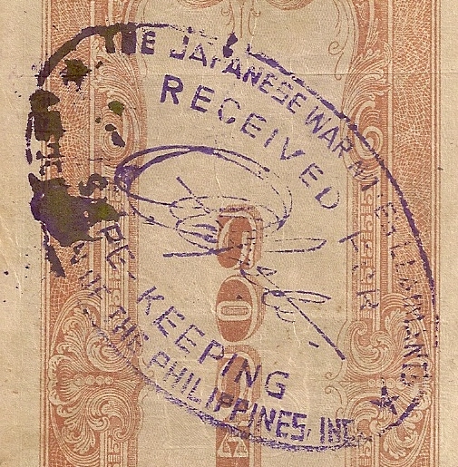 Japanese-Occupied-Philippines-5-Peso-With-Ink-Stamp