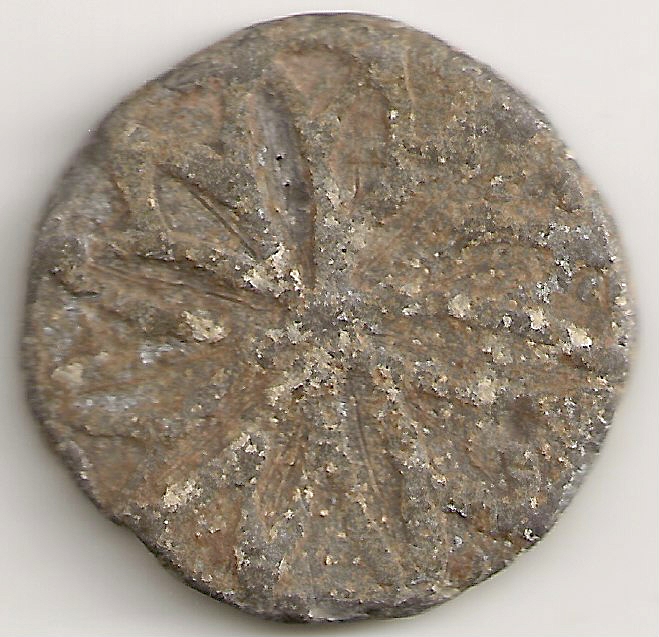 Floral-Coin?--Medallion?-Id:-Medieval-Lead-Token