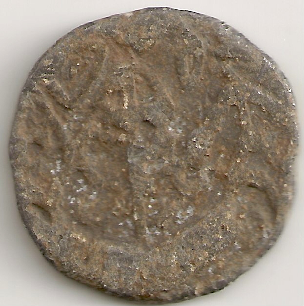 Floral-Coin?--Medallion?-Id:-Medieval-Lead-Token