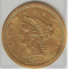1851-O-Quarter-Eagle