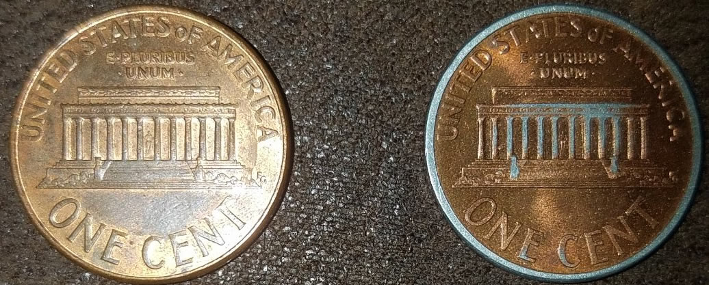 1994-D-Penny-With-Silve-Edge.-Please-Help.