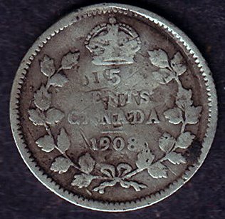 1908---Large-Date-??--5-Cent---Overpunch-On-?????