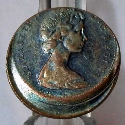 1969-Triple-Struck-Off-Center-Penny-With-Amazing-Colors