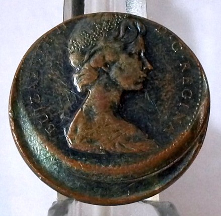 1969-Triple-Struck-Off-Center-Penny-With-Amazing-Colors