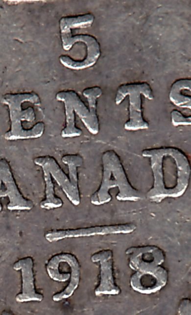 1918--5-Cent--8-Over-1-?--Double-Punched-5