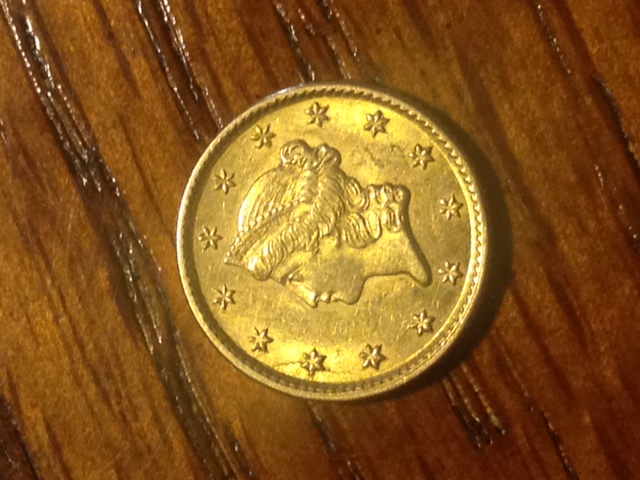 1853-$1-Liberty-Head-Gold-Planchet-Error