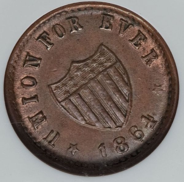 1864-Civil-War-Token-Struck-On-Tin-Or-Aluminum-Planchet