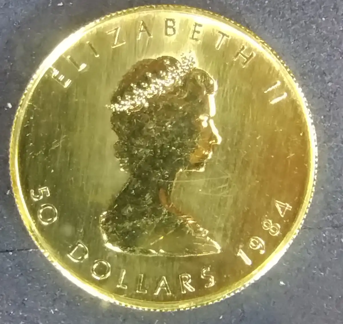 Value-Of-1984-And-1985-$50-Canadian-Maple-Leaf-Gold-Coins-Featuring-Queen-Elizabeth-II
