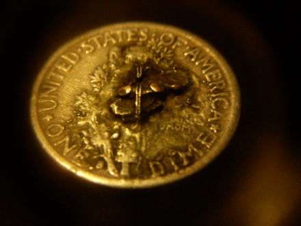 1943-S-Mercury-Dime-Die-Error/Struck-Through-Coin?