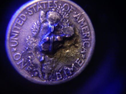 1943-S-Mercury-Dime-Die-Error/Struck-Through-Coin?