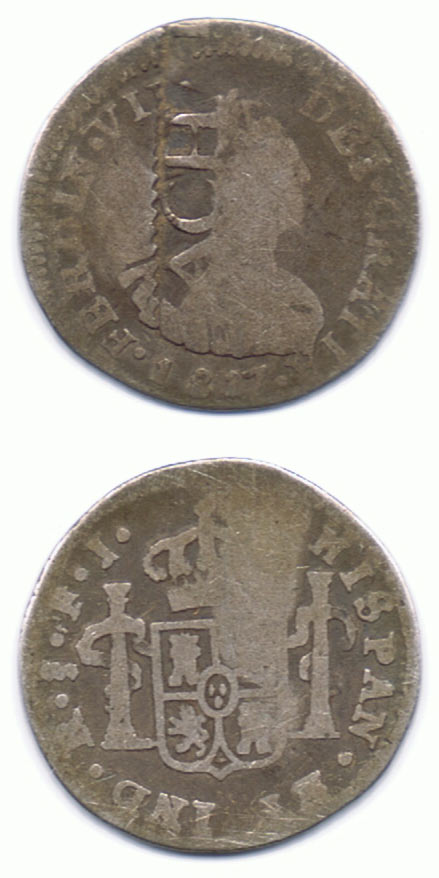 Spanish-Colonial-Coin-With-Countermark