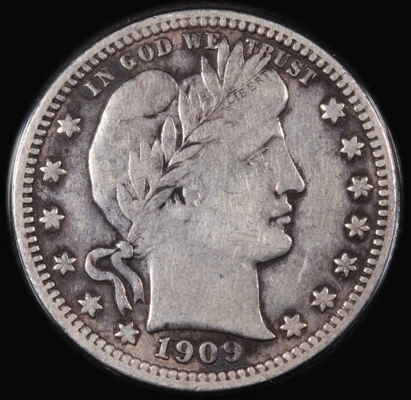 1909-Barber-Quarter-For-Grading