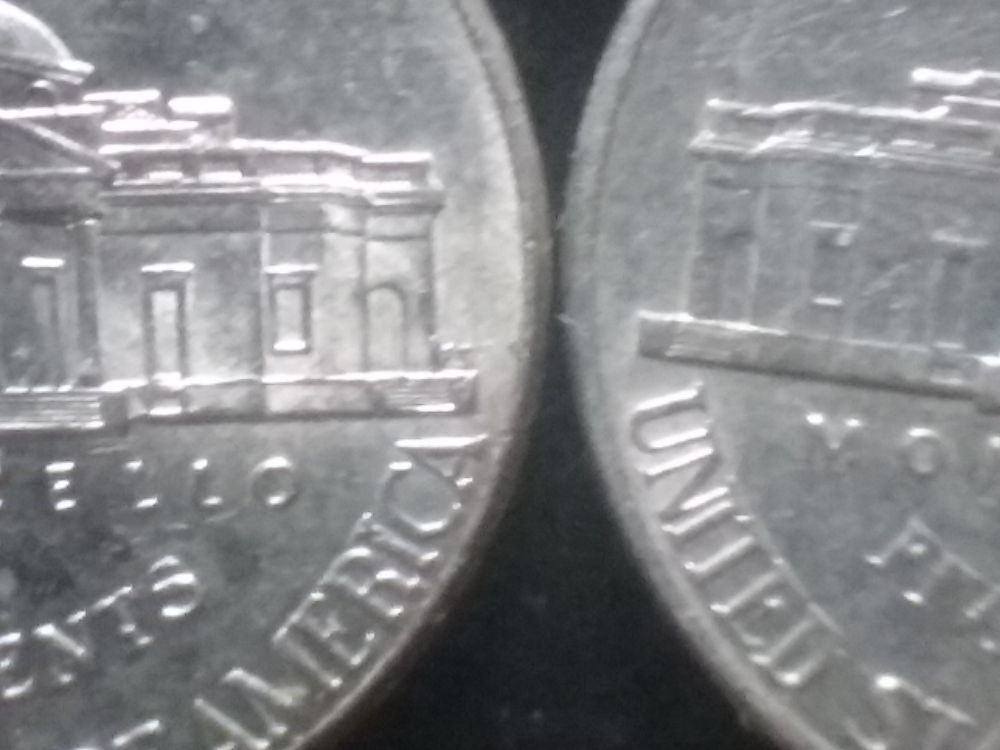 2007-P-&-2015-P-Jefferson-Nickel-Cud-Error