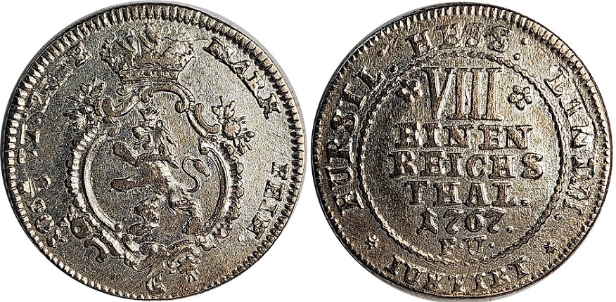 Hesse-Kassel,-1767-Eighth-Thaler