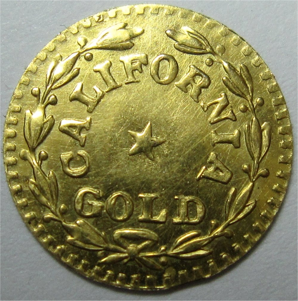 1853-Gold-Indian-California-Gold-Token