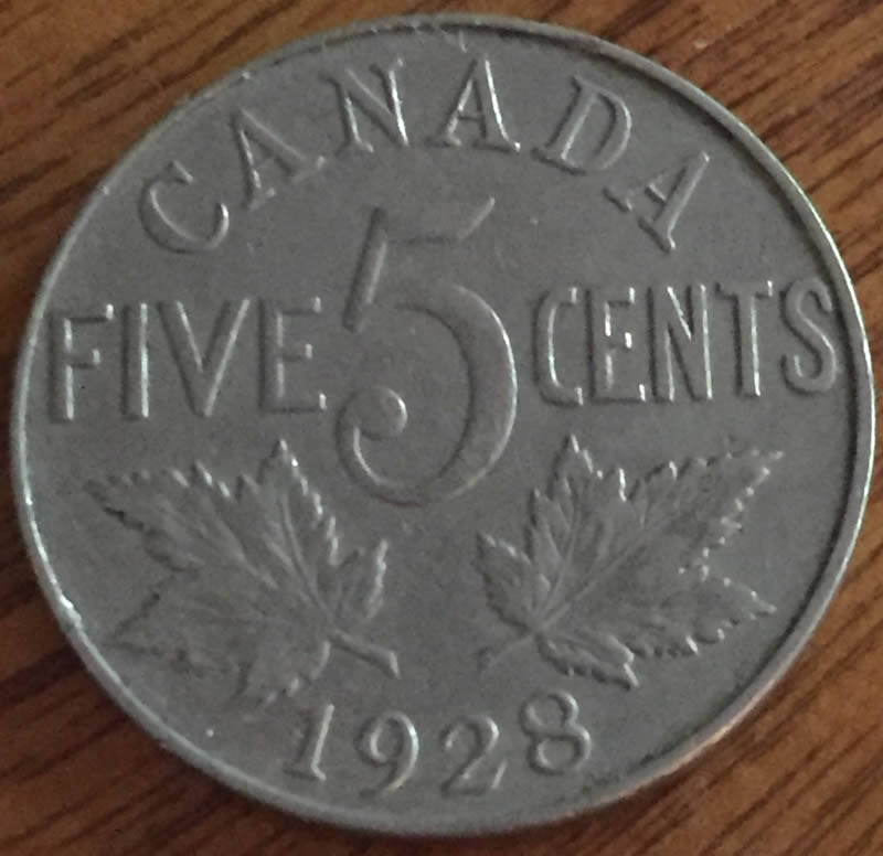 Canadian-1928-Nickel-For-Grading