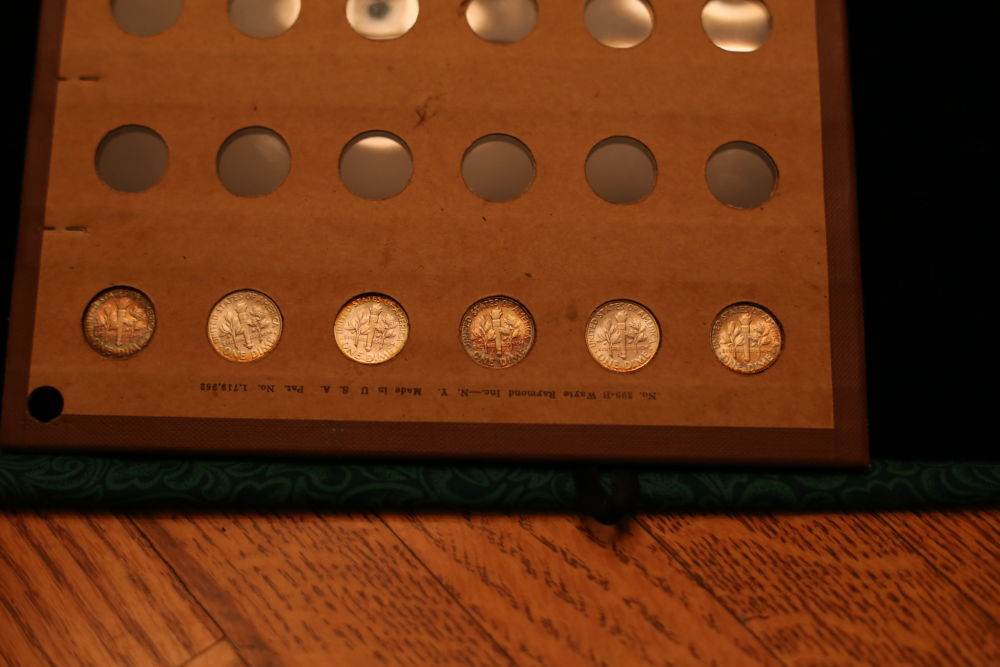 Toned-Roosevelt-Dime-Set