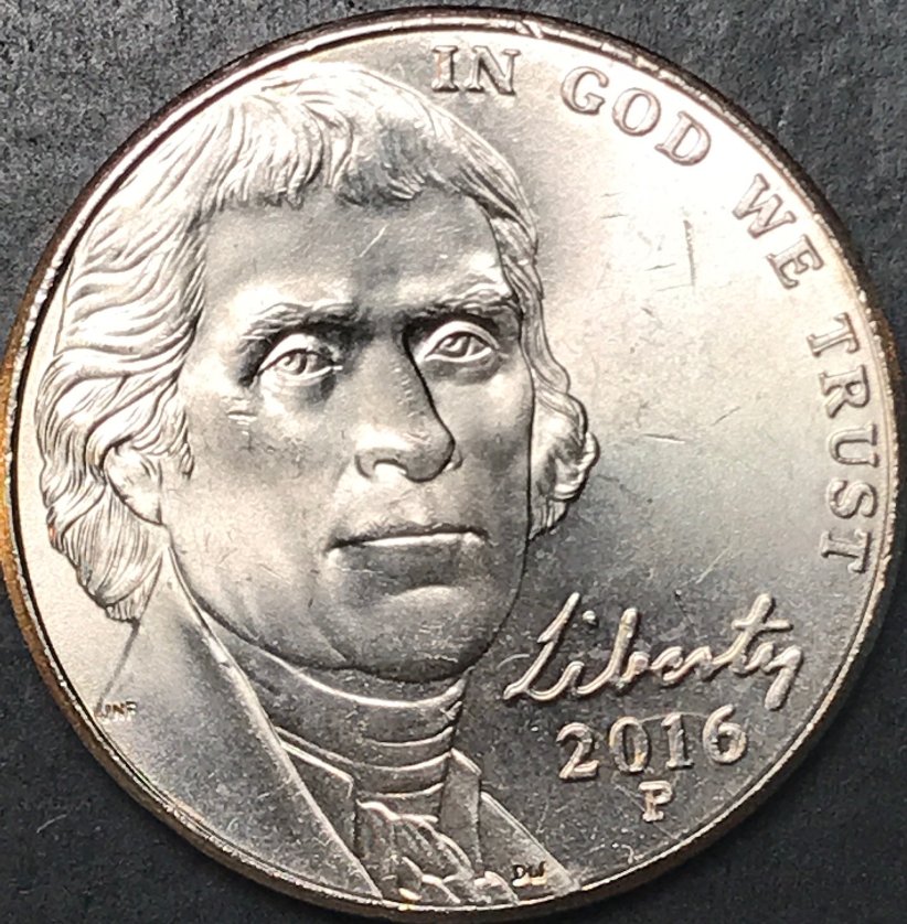 2016-P-Jefferson-Nickel-Fs,-Die-Chip-On-Reverse