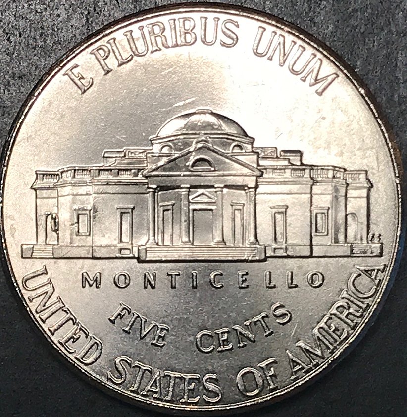 2016-P-Jefferson-Nickel-Fs,-Die-Chip-On-Reverse